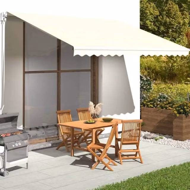 Berkfield Home Replacement Awning Fabric in Beige, W 4.5 m x D 3.5 m – 1