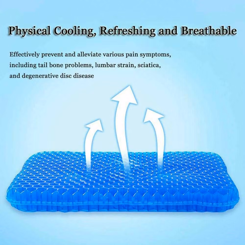 Kelvenix Honeycomb Breathable Gel Seat Cushion, Blue, W/D: 100 x 190 cm – 3