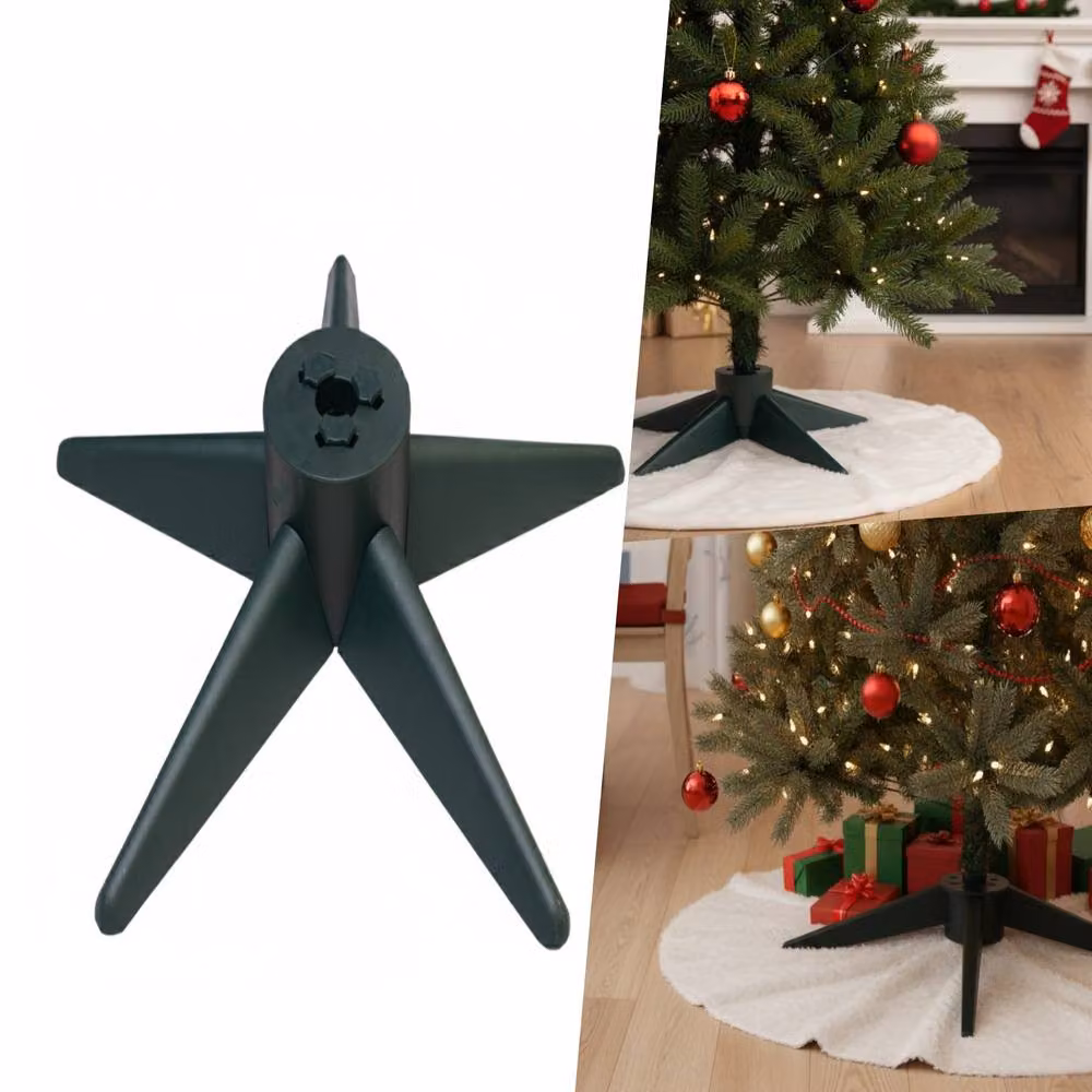 Pegdev Artificial Christmas Tree Stand with 5 Legs and 3 Adjustable Clamps in Green – 5