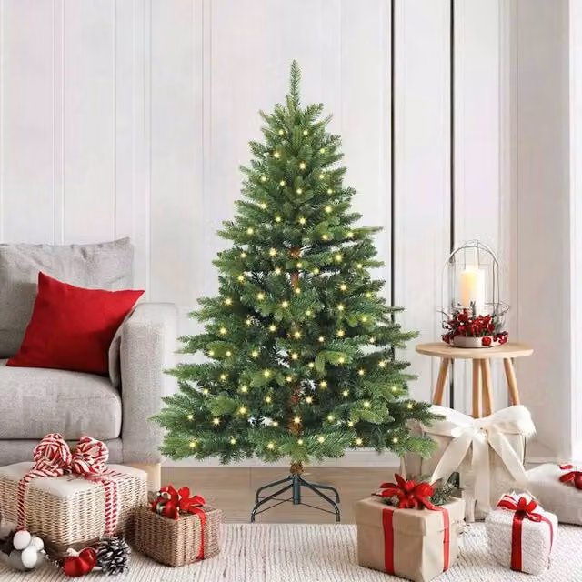 Berkfield Home Artificial Green Christmas Tree with 150 LEDs, Height: 150 cm