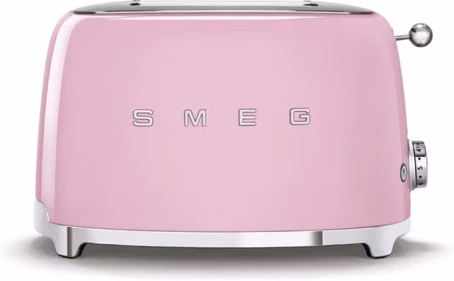 Smeg 950W 2 Slice Toaster in Pink