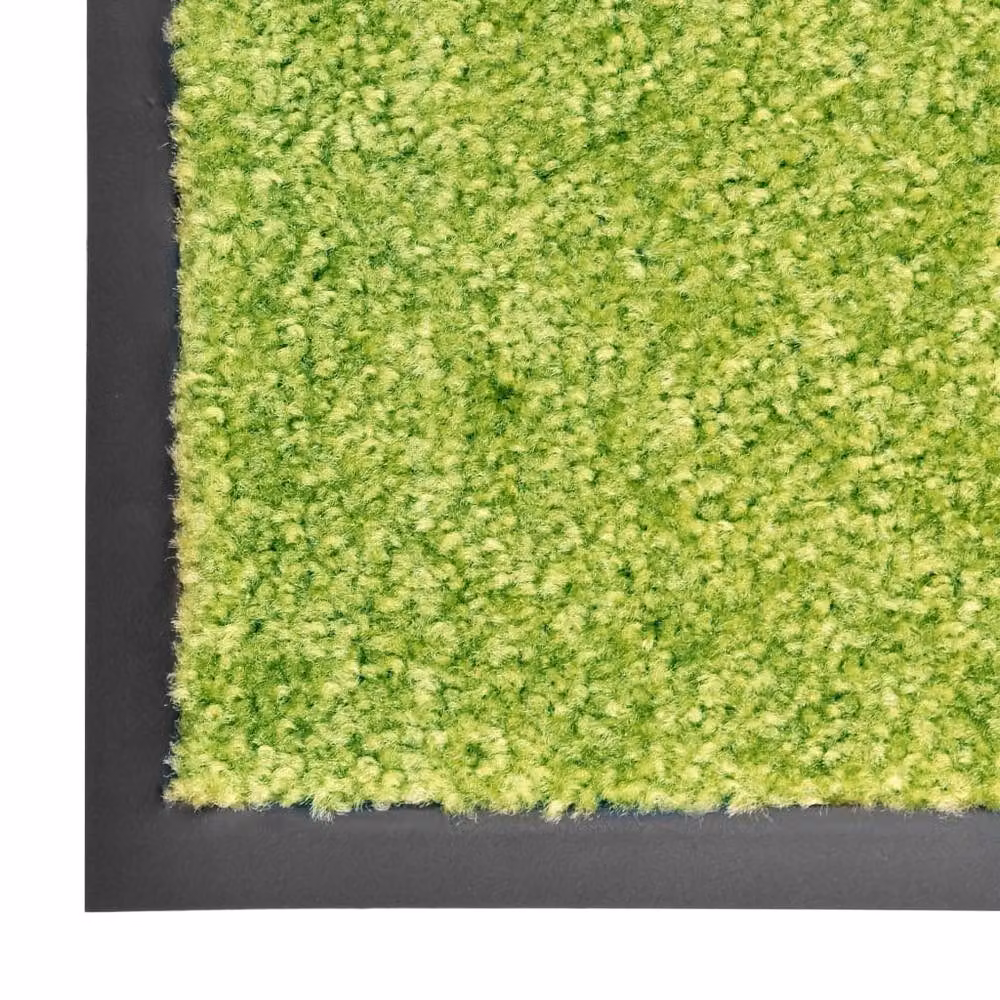 Berkfield Home Washable Non-Slip Green Doormat W: 60 cm, L: 180 cm – 3