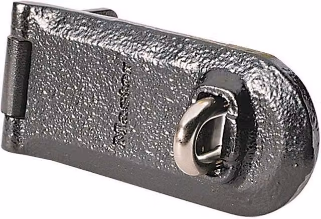 Master Lock Heavy Duty Steel Outdoor Door Padlock Hasp in Silver or Black – 2