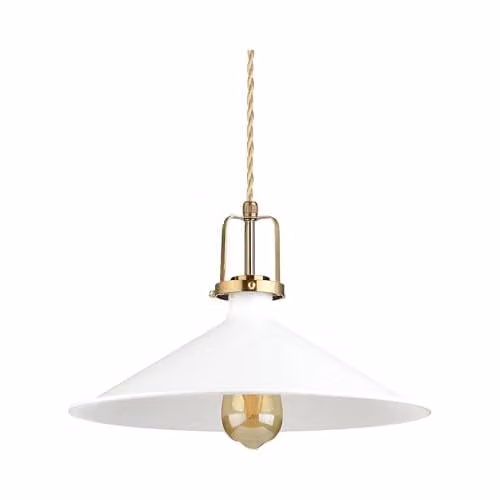 Netlighting Ideal Lux Eris4 Modern Dome Ceiling Pendant Lamp in White and Gold/Brass with E27 Socket