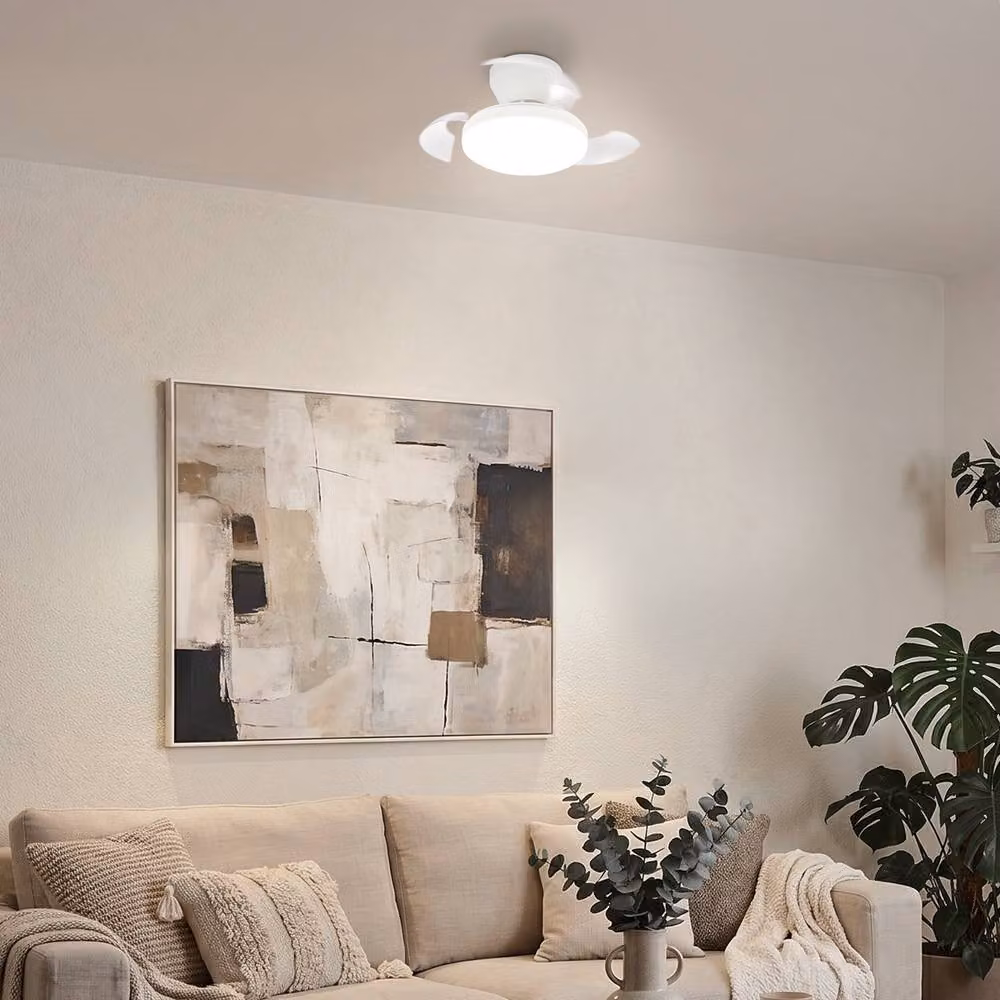 Briloner White LED Ceiling Fan with Light, Dimmable and Remote Controlled, Colour Changing CCT, Diameter: 132 cm – 6