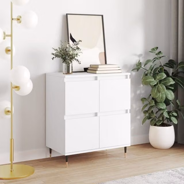 Berkfield Home Classic Sideboard in White, W/D/H: 60 x 35 x 70 cm – 1
