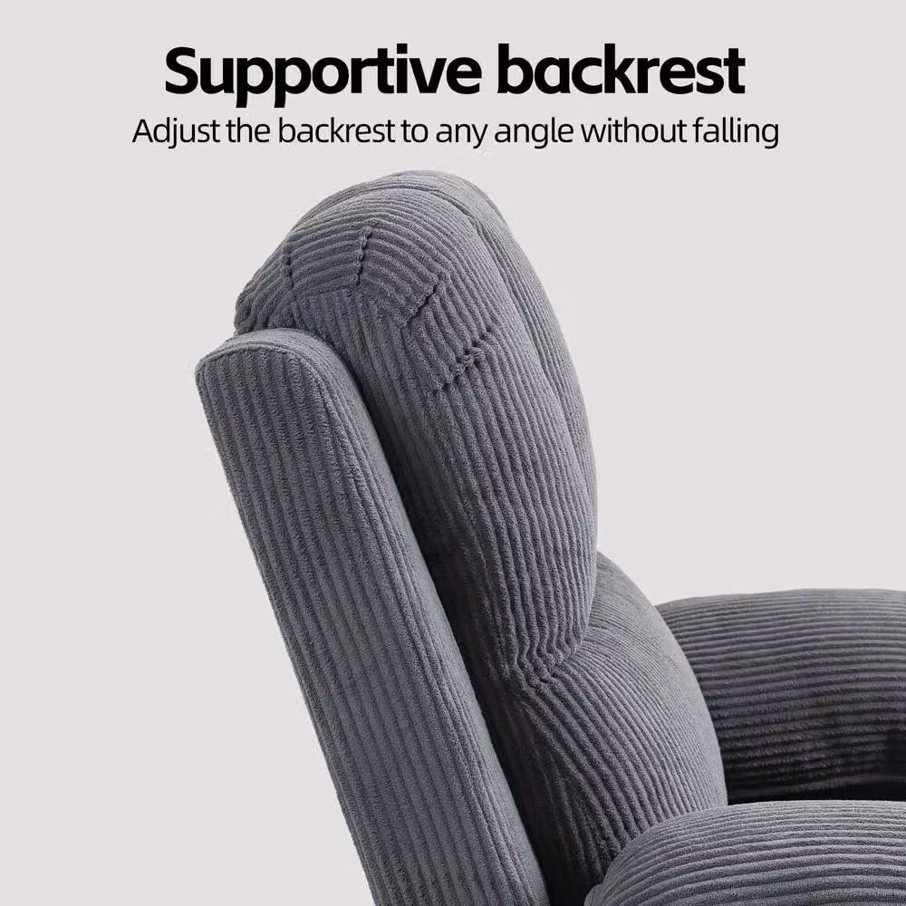 KEEPREAPER Comfortable Power Recliner Chair with 8-Point Massage, Heating and Cup Holder in Grey – 11