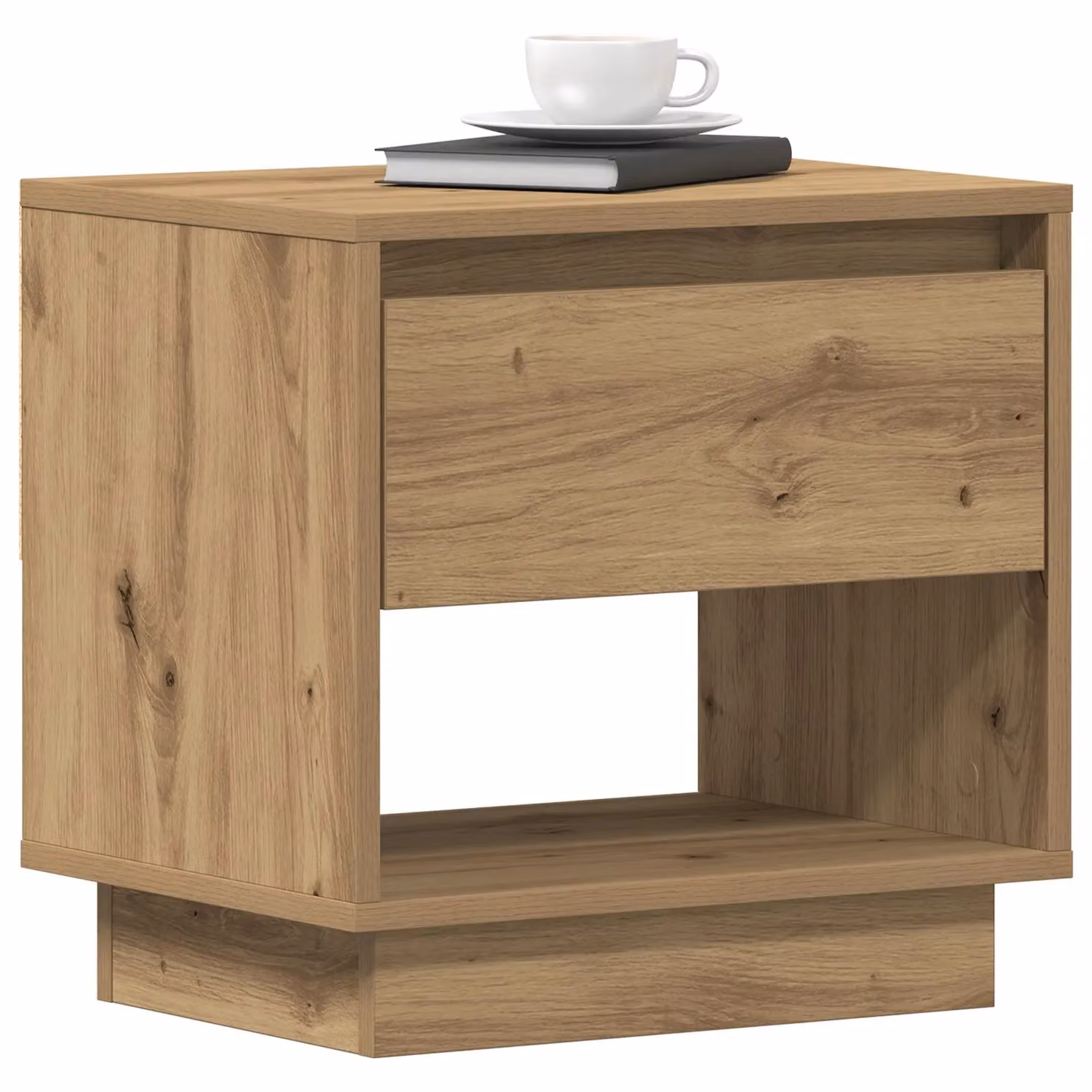 Berkfield Home Artisan Oak Bedside Cabinet Set of 2, Brown, W/D/H: 45 x 34 x 47 cm – 2