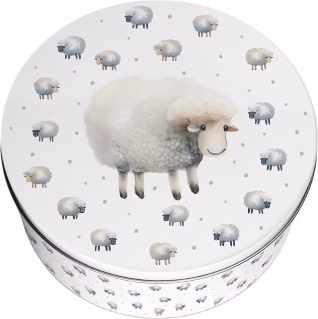 Purely Home Spring Sheep Round Cake Tin, Multicoloured
