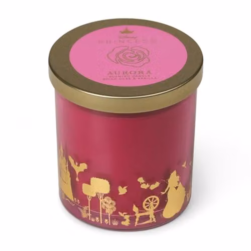 Disney Princess Aurora Inspired Briar Rose and Vanilla Scented Candle, Pink, 213g – 1