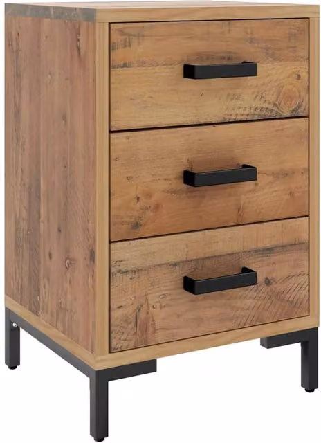 Berkfield Home Beautiful Bedside Cabinets, Set of 2, Brown Solid Pine Wood, W/D/H: 40 x 30 x 55 cm