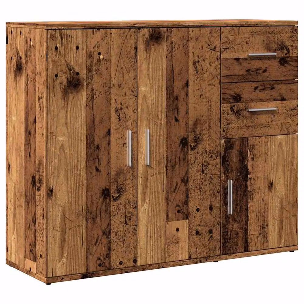 Berkfield Home Rustic Old Wood Sideboard in Brown, W/D/H: 91 x 29.5 x 75 cm – 3