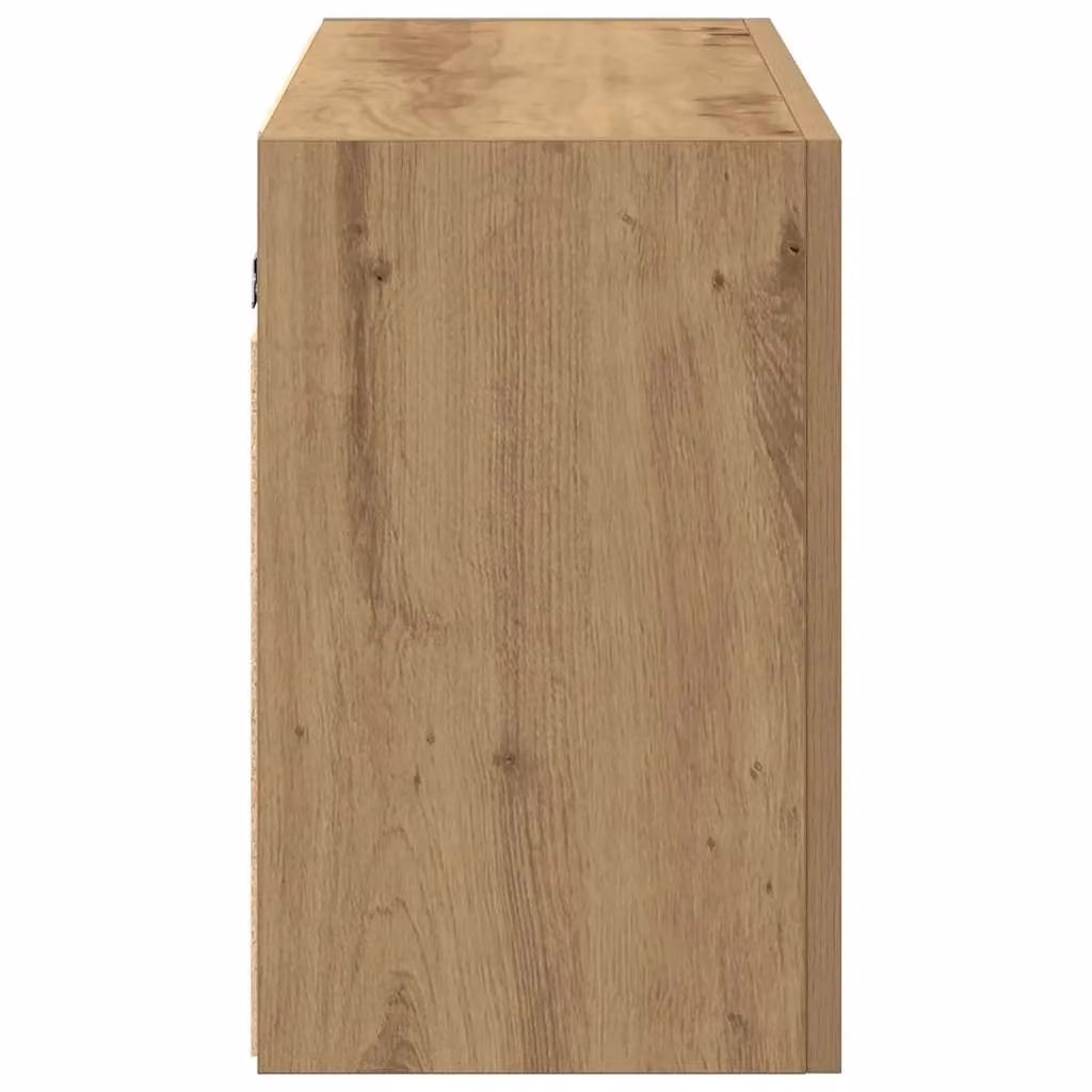 Berkfield Home Artisan Oak Wall Mounted Bathroom Cabinet, Brown, W/D/H: 100 x 25 x 40 cm – 3