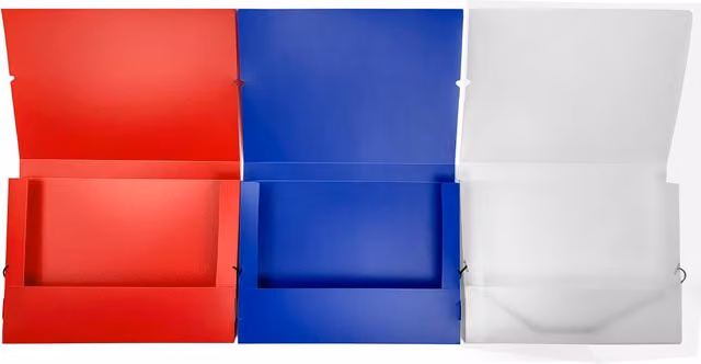 i-doodle Multicolour Cardboard Document Box with Elastic Band for Paper Collection