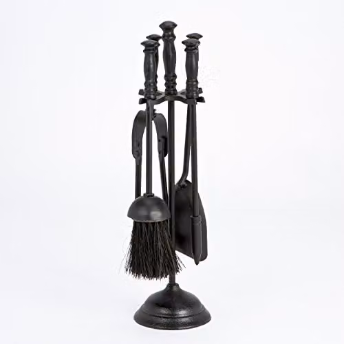 Inglenook 5 Piece Fireplace Companion Set in Black