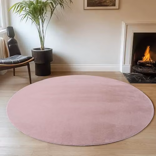 Desire Rugs Snuggly Washable Low Pile Area Rug in Pink, W: 60 cm, D: 100 cm – 4