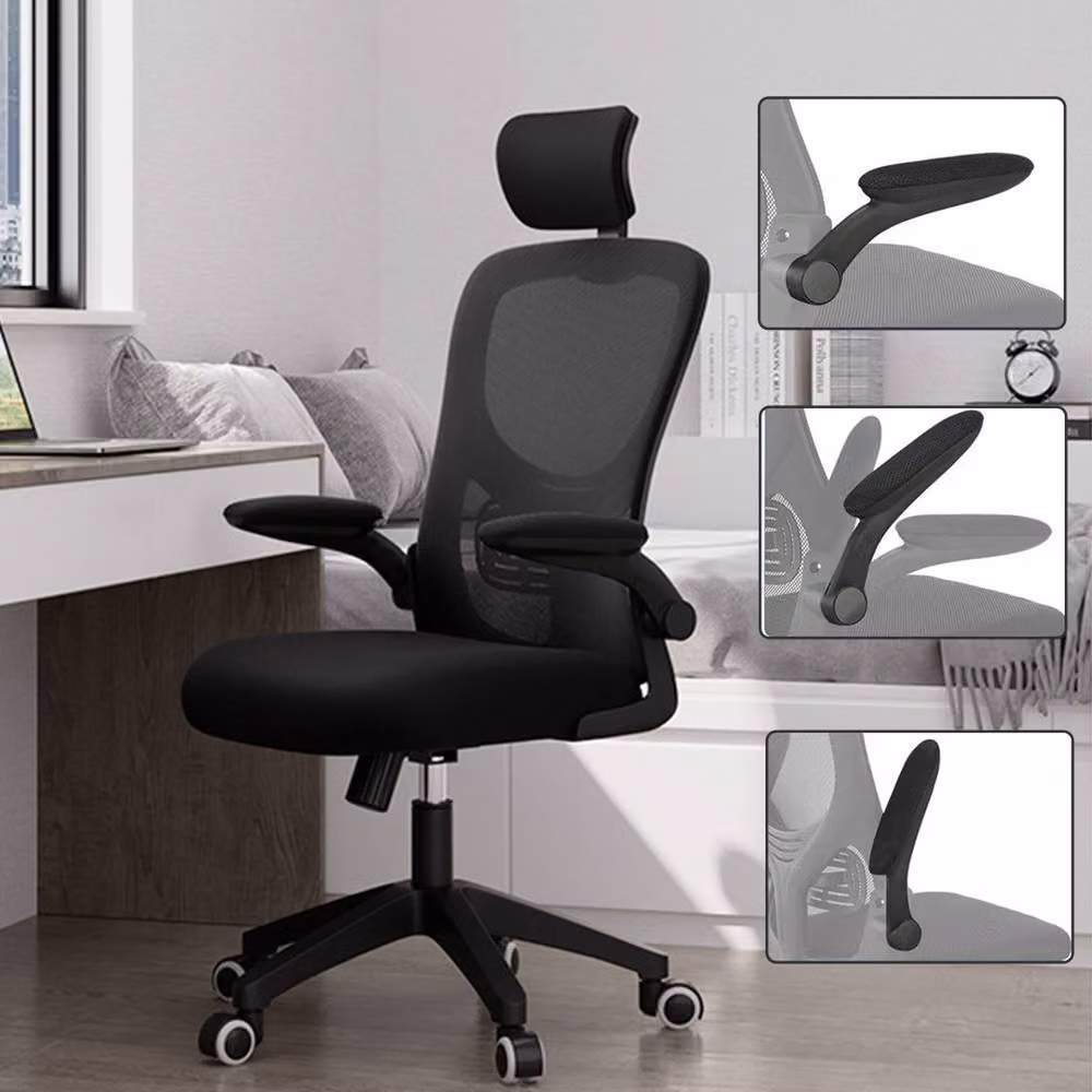 Hinsinc Ergonomic Mesh Office Chair with Headrest and Armrests, Black – 5