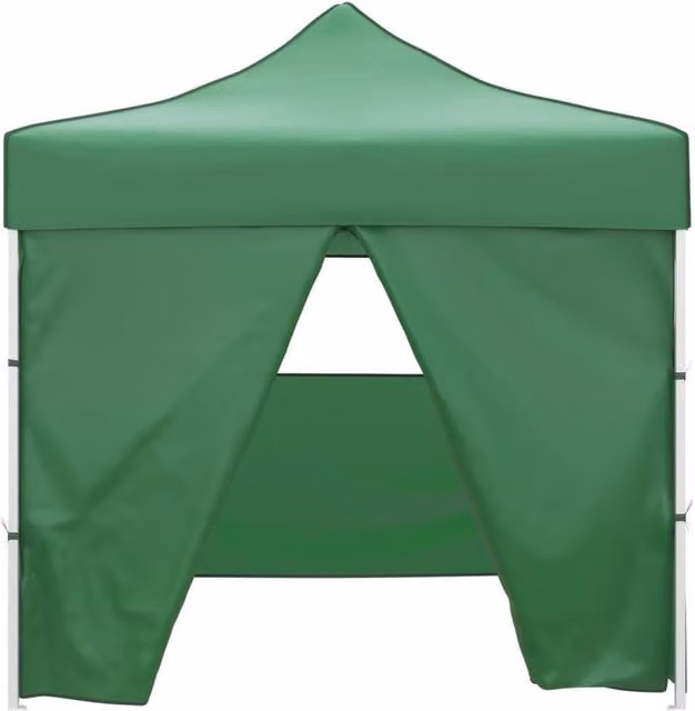 Berkfield Home Foldable Tent with 4 Walls, Green, W/D/H: 300 x 300 x 300 cm