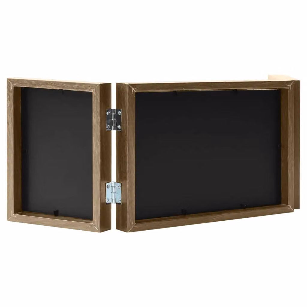 Berkfield Home Trifold Photo Frame Collage in Light Brown, W: 28 cm, H: 18 cm – 3