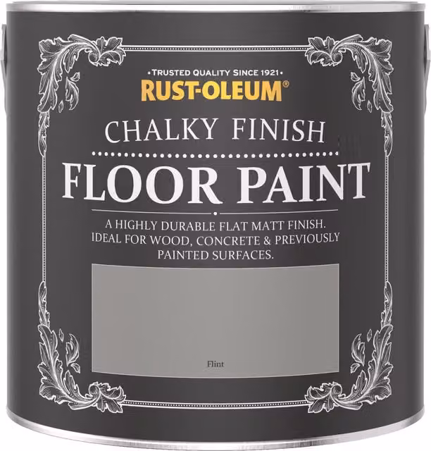 Rust-Oleum Matt Water-Based Scratch-Proof Floor Paint in Grey, 2.5L