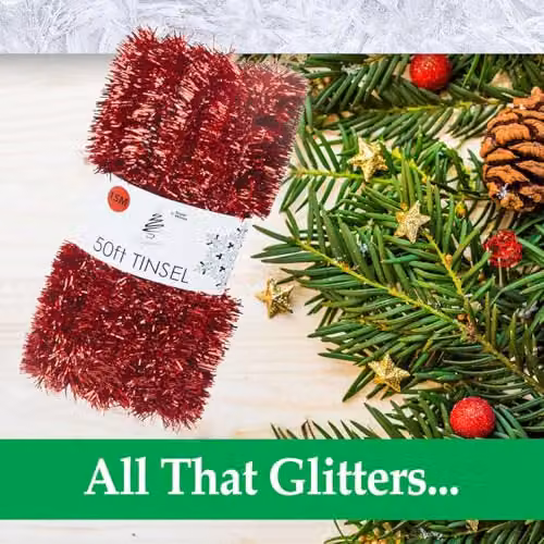 VFM e-Store Red Christmas Tinsel Hanging Decorations – 3