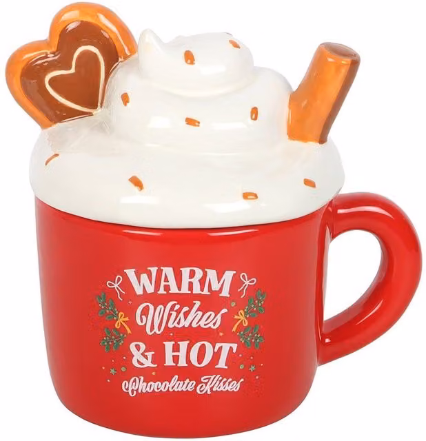 Something Different Hot Chocolate Ceramic Oil Burner in Multicolour and Red – 1