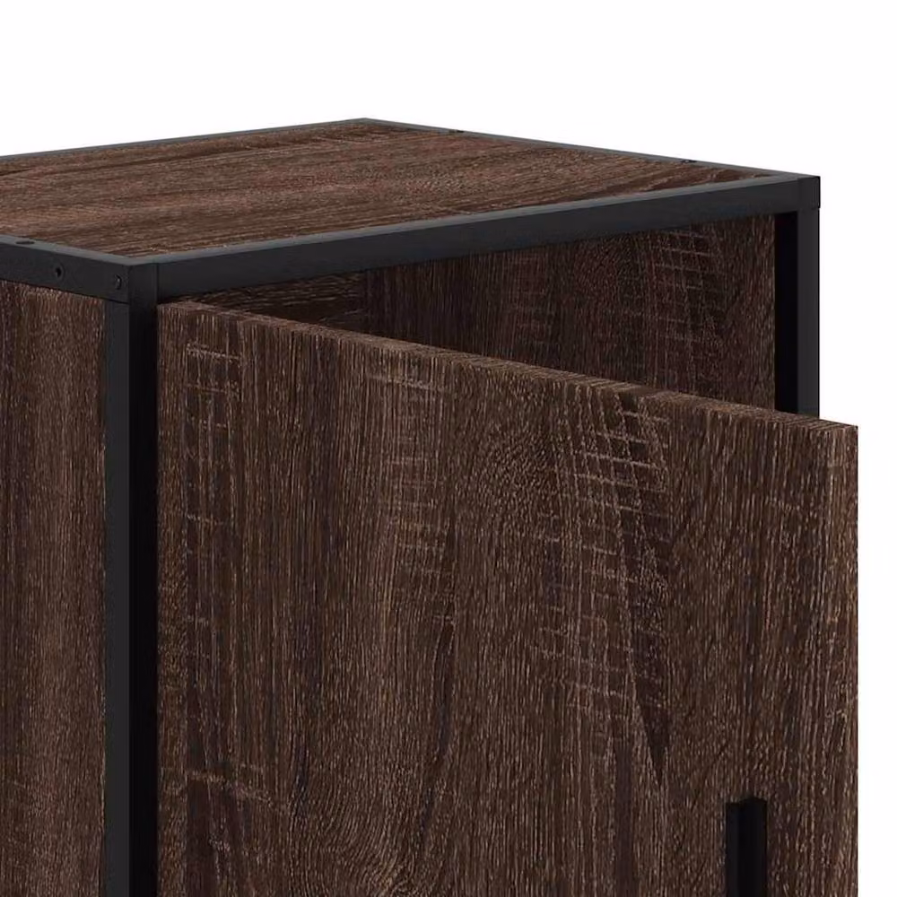 Berkfield Home Set of 2 Classic Bedside Cabinets in Brown Oak, W/D/H: 40 x 31 x 50 cm – 7