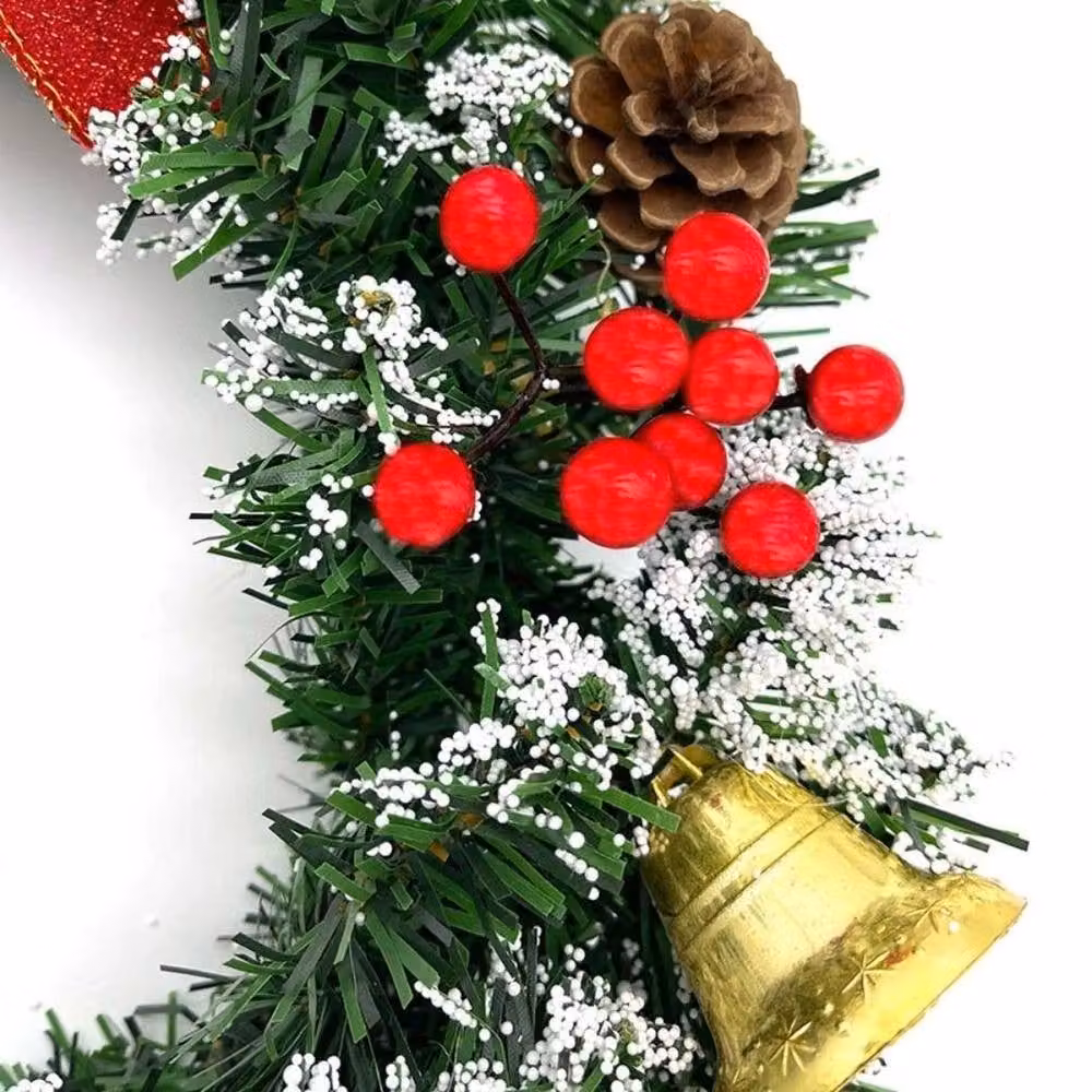 SPETLEK Artificial Christmas Wreath with Red Berries in Green, W/D/H: 100 x 60 x 20 cm – 4