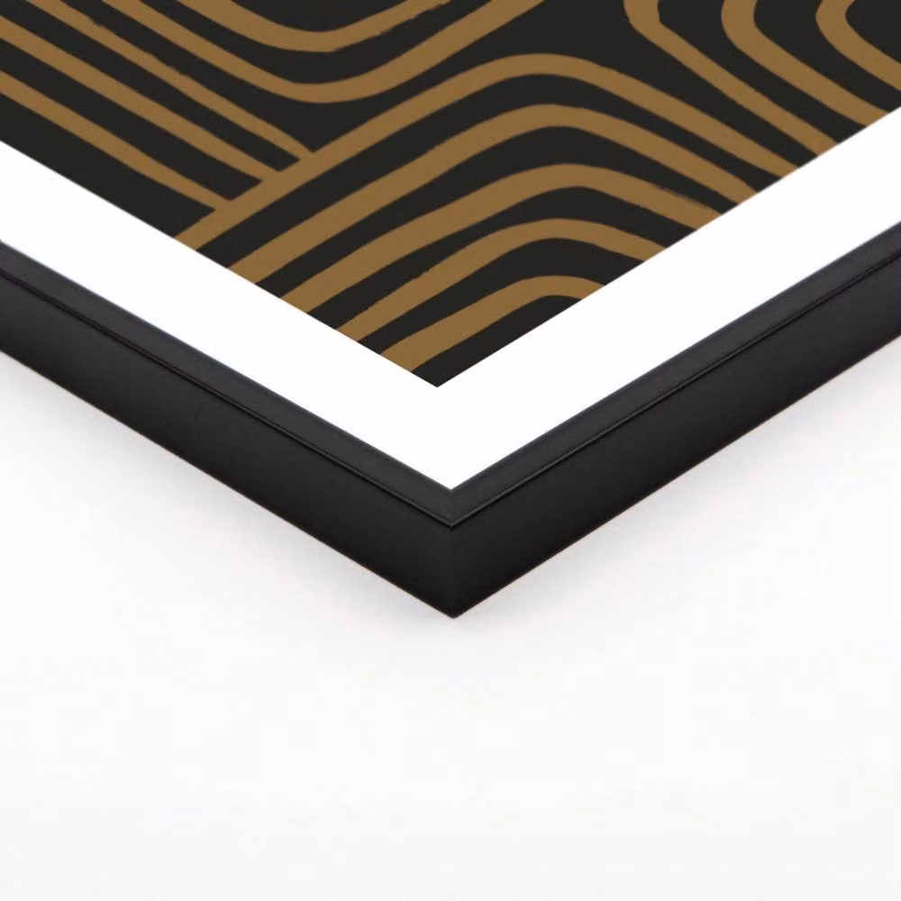 Nielsen Design Super 8 Aluminium Single Picture Frame in Black with Modern Abstract Geometric Art Print, W/H: 15 x 20 cm – 3