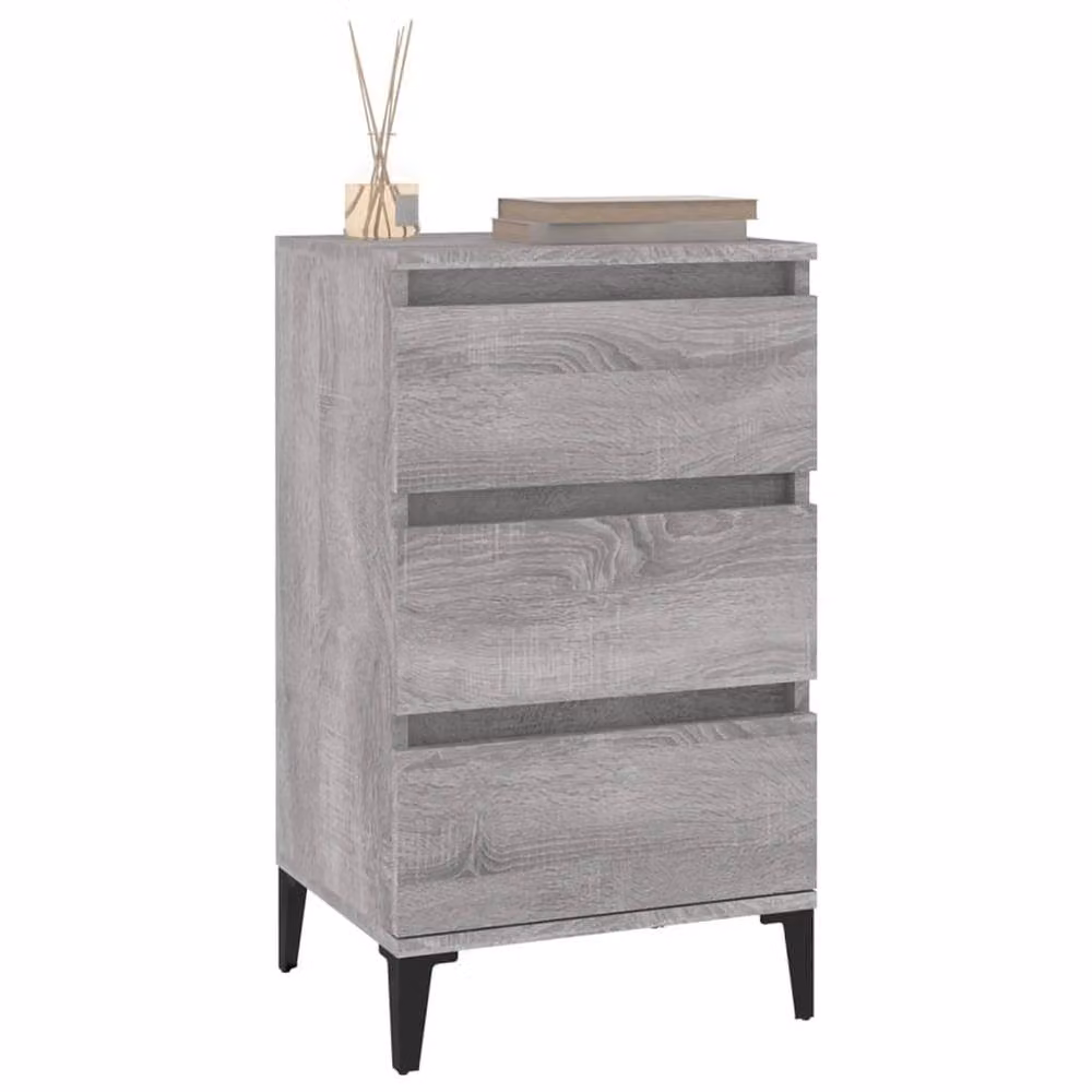 Berkfield Home Bedside Cabinet in Grey Sonoma, W/D/H: 40 x 35 x 70 cm – 3