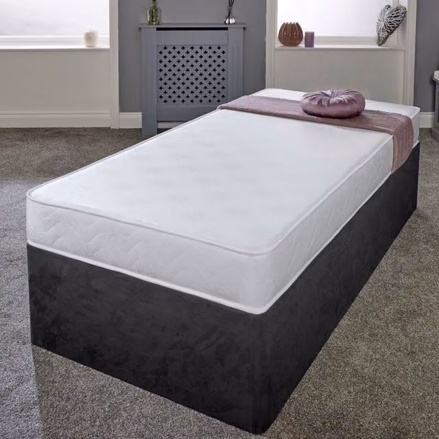 eXtreme Comfort Ltd Damask Essentials White Comfort Flattop Mattress, White, W/D/H: 90 x 190 cm – 1
