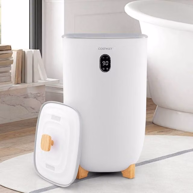 Costway White Towel and Blanket Warmer with 2 Heat Levels, 40L Capacity – 1