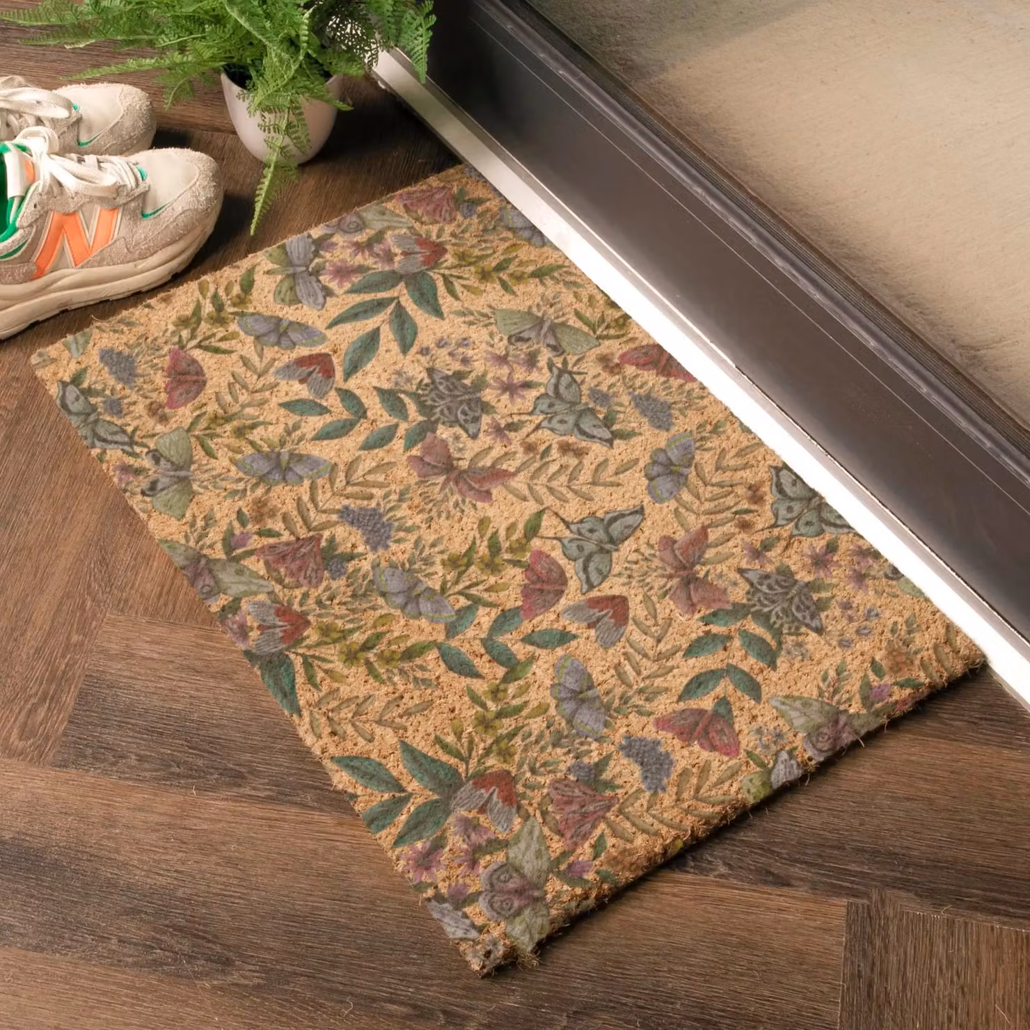 Artsy Mats Midnight Garden x Celia Battaini Doormat, Brown and Multicolour, W: 60 cm, D: 40 cm – 2
