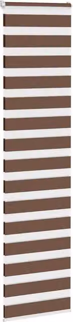 Berkfield Home Elegant Zebra Blind in Brown, W: 60 cm, H: 200 cm, Polyester Fabric