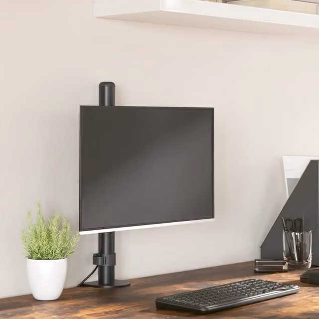 Berkfield Home Monitor Mount in Black Steel with VESA 75/100 mm