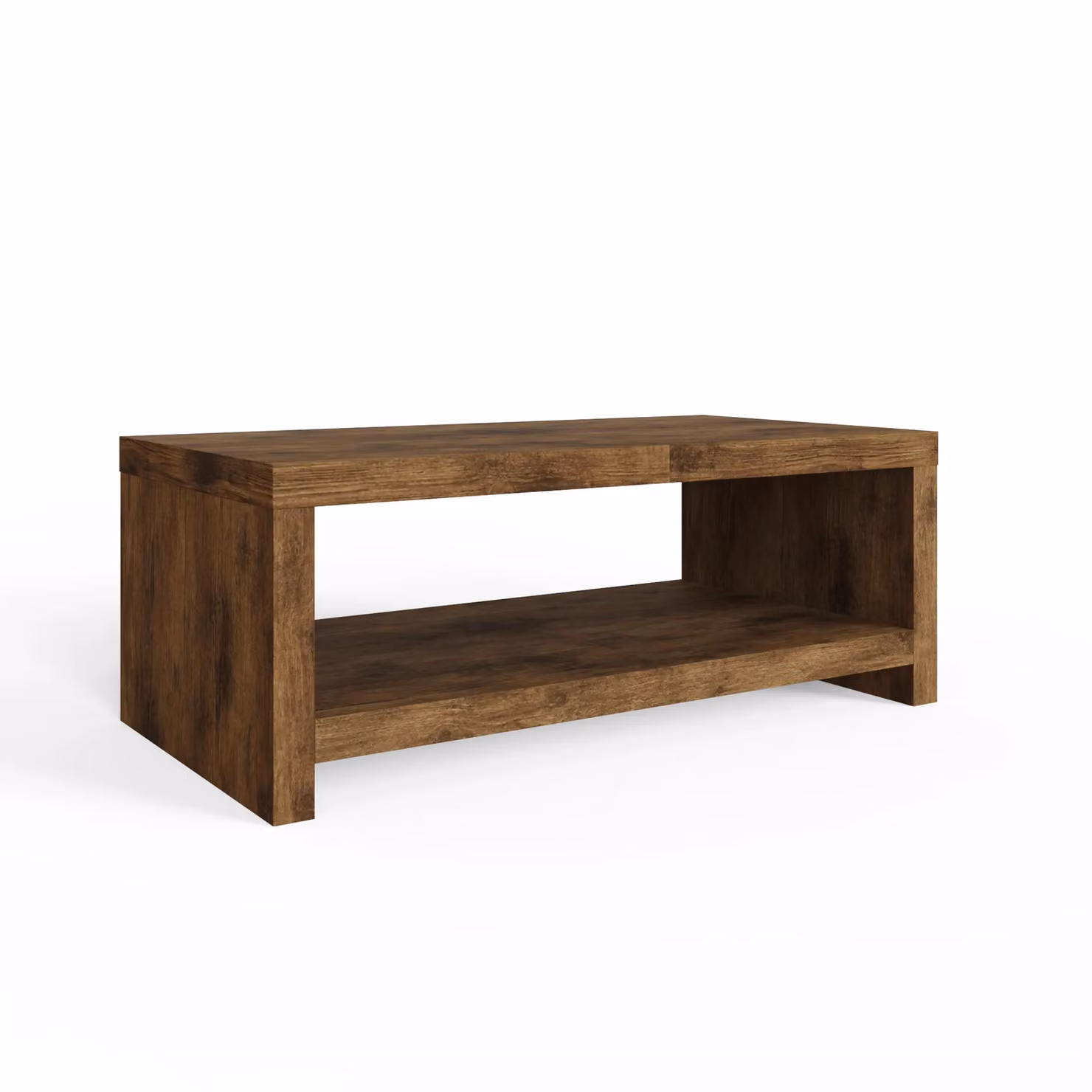 GFW Jakarta Rectangular Coffee Table with Shelf in Brown Mango Wood Effect – 4