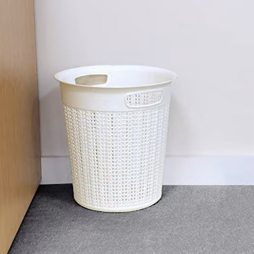JVL Knit Design Loop Plastic Round Bin 12L, Ivory, W: 30 cm, D: 29 cm, H: 29 cm – 3