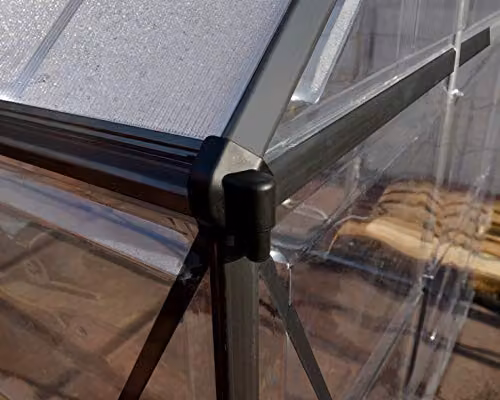 Palram Hybrid Polycarbonate Greenhouse in Grey, W: 185 cm, H: 208 cm – 4