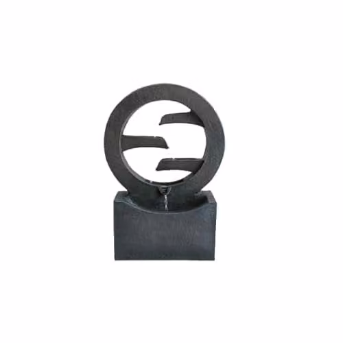 Tranquility Lunar Flow Mains Power Cascade Water Feature in Natural Black Resin, W/D/H: 34 x 48 x 18 cm – 1