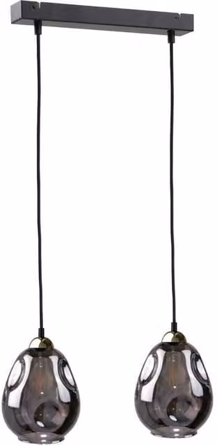 Netlighting Loki Bar Pendant Ceiling Light in Black, 50cm, 2x E27