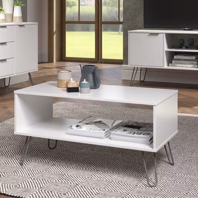 Core Products Augusta Open Coffee Table in White – 3
