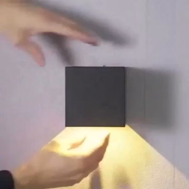 EONLION 12W Waterproof LED Up and Down Wall Light in Black