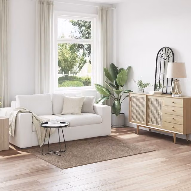Berkfield Home Brown Shaggy Rectangular Rug, W/D/H: 120 x 170 cm – 1