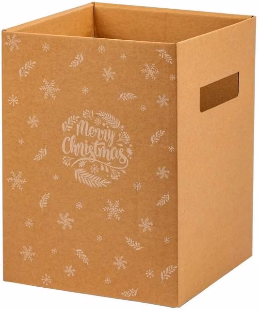 KDMD Merry Christmas Kraft Delivery Box in Brown