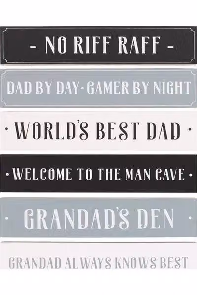 KDMD Set of 36 Multicolour Rectangular Wooden Word Block Signs for Tabletop Display – 3