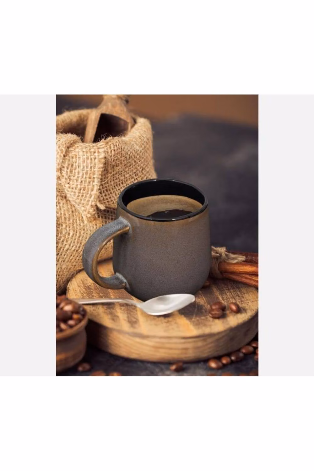 KDMD Grey Reactive Stoneware Mug for Adults – 2