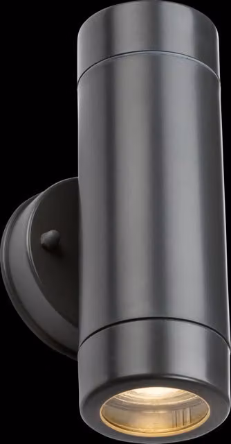 Netlighting Knightsbridge Eamon IP54 GU10 Polycarbonate Up/Down Wall Light in Anthracite or Black – 3