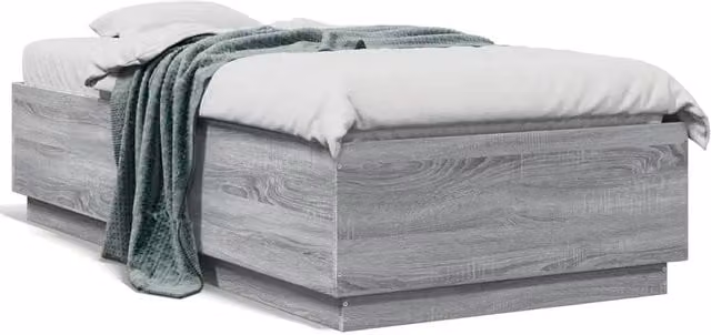 Berkfield Home Single Bed Frame in Grey Sonoma, W/D/H: 90 x 190 cm – 1