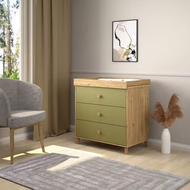Shefa Line Shefa 890 Kids Changing Dresser in Pistachio Green – 1
