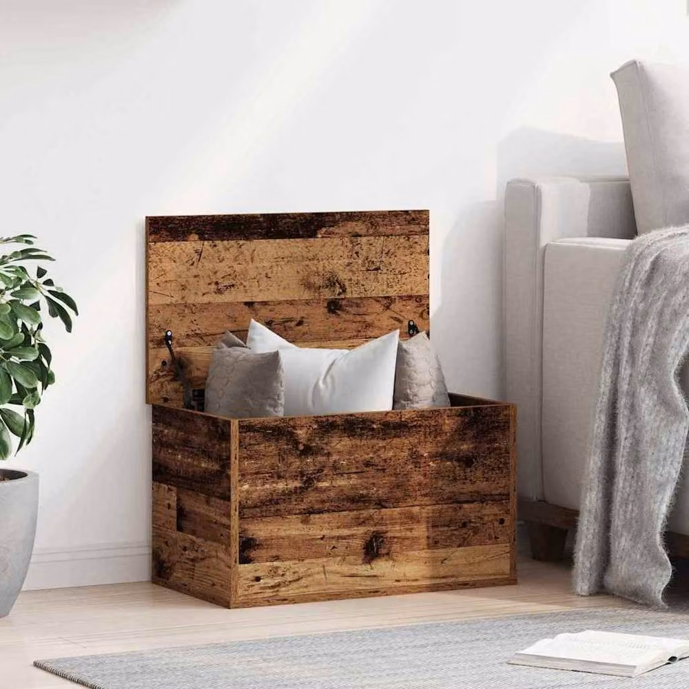 Berkfield Home Rustic Brown Storage Box in Engineered Wood, W/D/H: 60 x 35 x 35 cm – 2